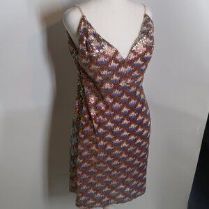 Emerald Sundae Women's Sequin Spaghetti Strap Bodycon Dress Size XL